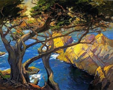 Artwork Title: Cleft-born Trees, Monterey