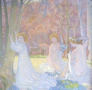 Artwork Title: Figures In A Spring Landscape (Sacred Grove)