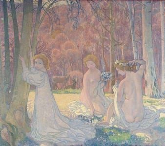 Artwork Title: Figures In A Spring Landscape (Sacred Grove)