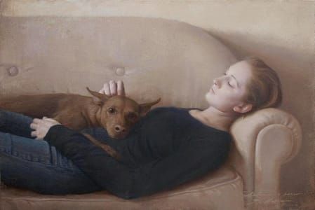 Artwork Title: Woman with Dog