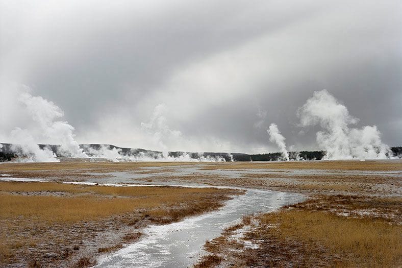 Artwork Title: Untitled (distant Steam Vents, Yellowstone National Park)