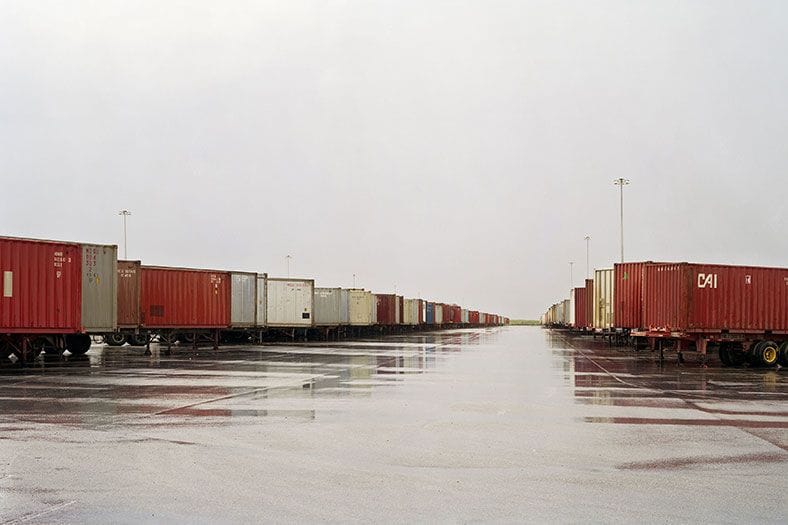 Artwork Title: Untitled, Red Containers, Fort Worth, Tx