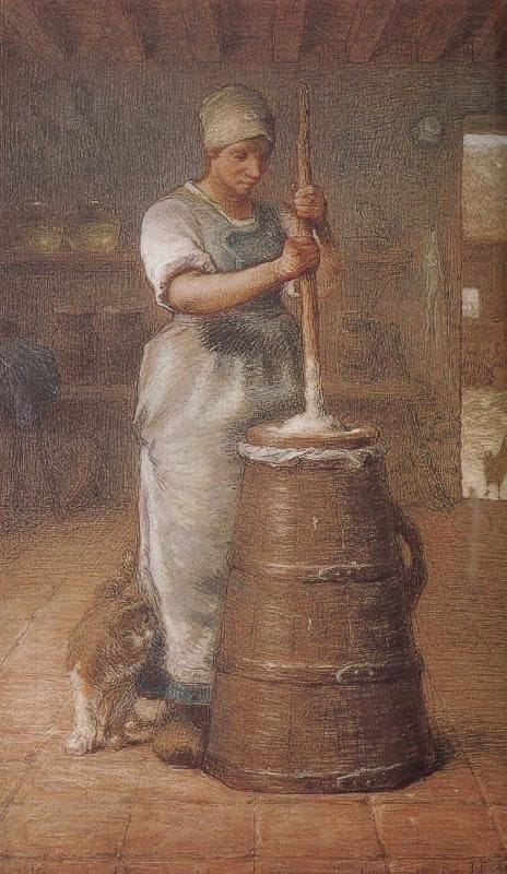 Artwork Title: Woman Churning Butter