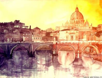Artwork Title: Sunset In Rome