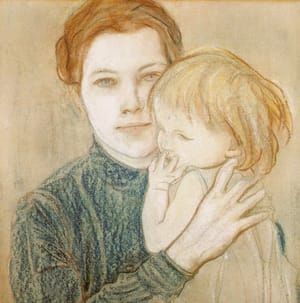 Artwork Title: Portrait of Salomea Hankiewiczowa with her daughter Olenka