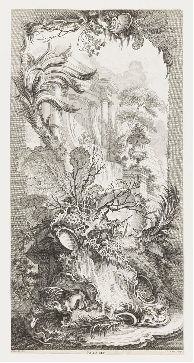 Artwork Title: Rocaille (Rococo Design), in Nouveaux Morceaux pour des Paravents