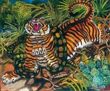 Artwork Title: Tigre Assalita Dal Serpente