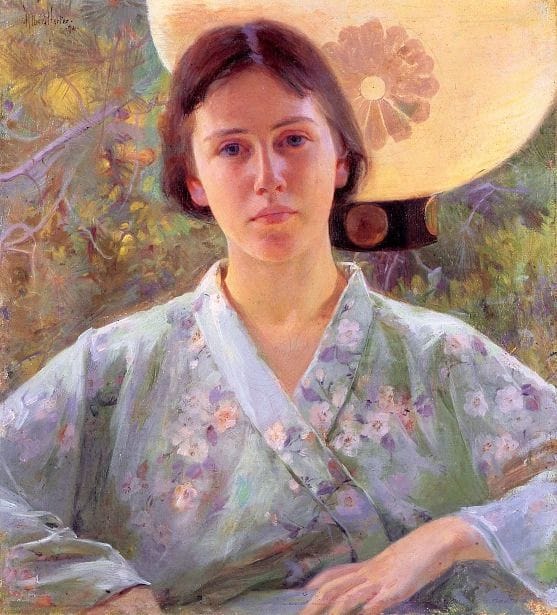 Artwork Title: A Lady in a Kimono