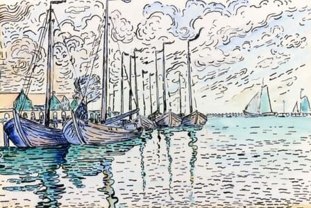 Artwork Title: Vorendam, Fishingboats