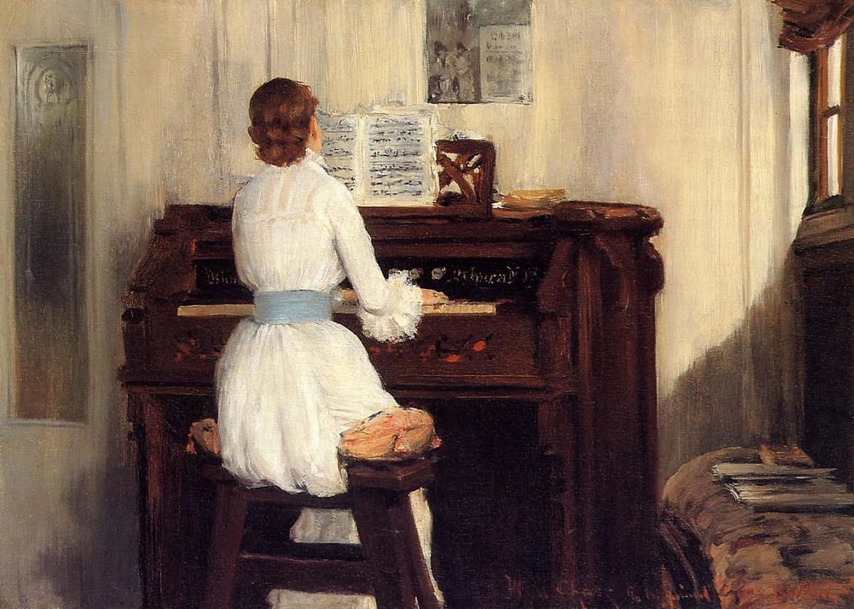 Artwork Title: Mrs Chase Playing the Piano