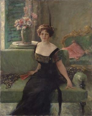 Artwork Title: Portrait of a Lady in Black (Annie Traquair Lang)