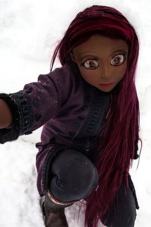 Artwork Title: Purple Hair/Purple Coat/Snow