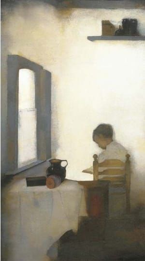 Artwork Title: Interieur met lezende jongen (Interior with Reading Boy)