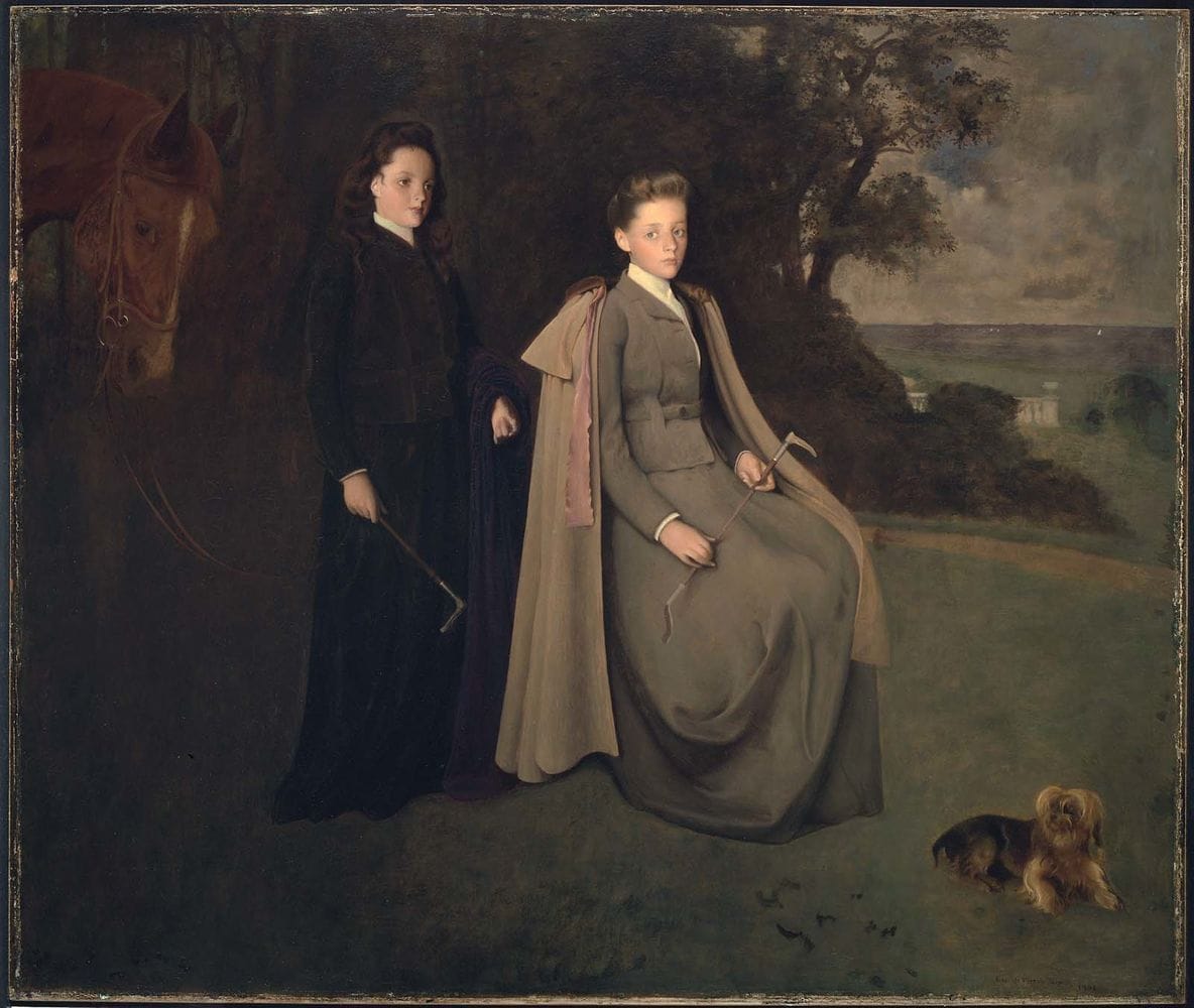 Artwork Title: The Thomas Sisters (Margaret Thomas Gardiner and Helen Thomas Warren)  1901