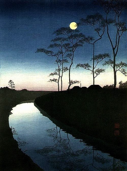 Artwork Title: Canal Under the Moonlight