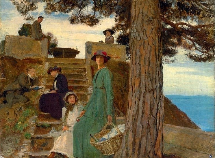 Artwork Title: Artist's Family Picnic at Portofino