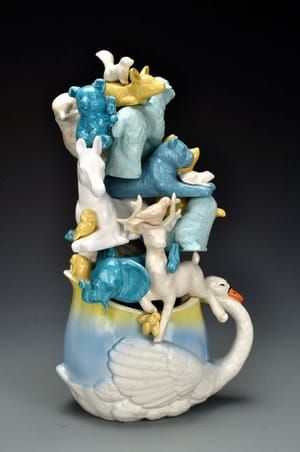 Artwork Title: Study On Swan Czech Vase