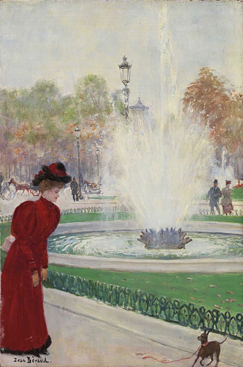 Artwork Title: Parisienne au rond-point des Champs-Élysées