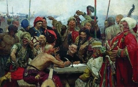 Artwork Title: The Reply of the Zaporozhian Cossacks to Sultan Mahmoud IV