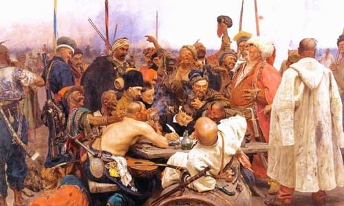 Artwork Title: Reply of the Zaporozhian Cossacks to Sultan Mehmed IV of the Ottoman Empire