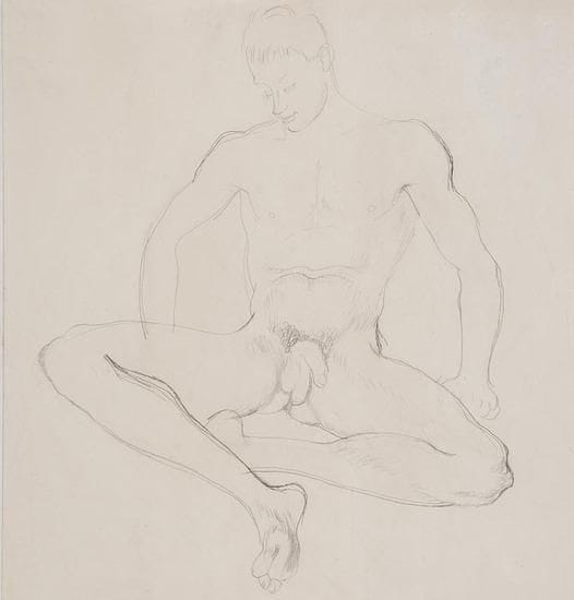 Artwork Title: Seated Male Nude Study