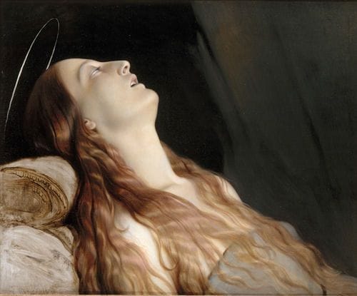 Artwork Title: The artist´s Wife: Louise Vernet on her Deathbed