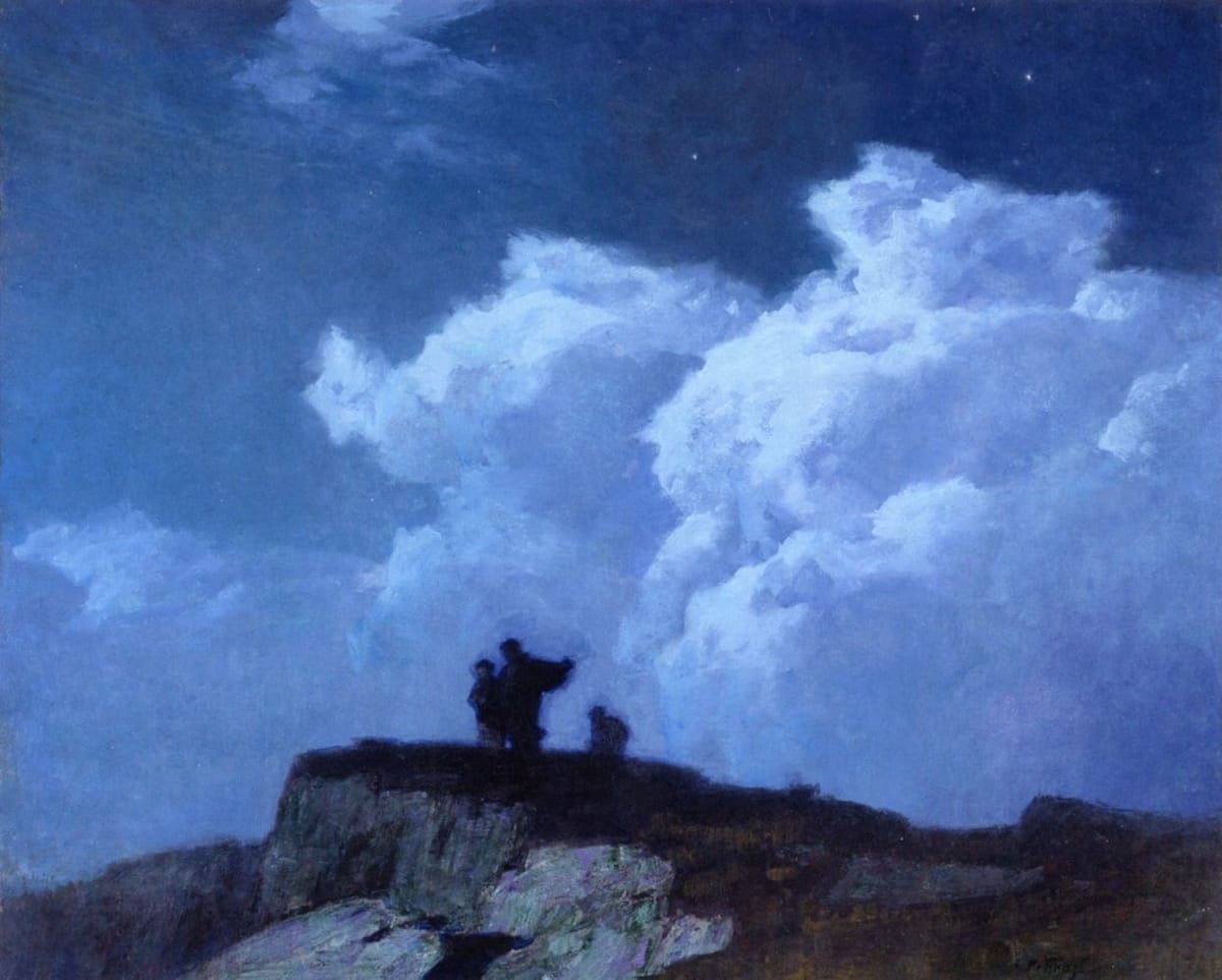 Artwork Title: At the Summit (also known as At the Summit, Moonlight Night)