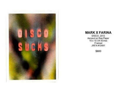 Artwork Title: Disco Sucks (Collection of Jack Rutberg Fine Arts Los Angeles)