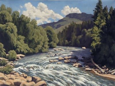 Artwork Title: Eagle River