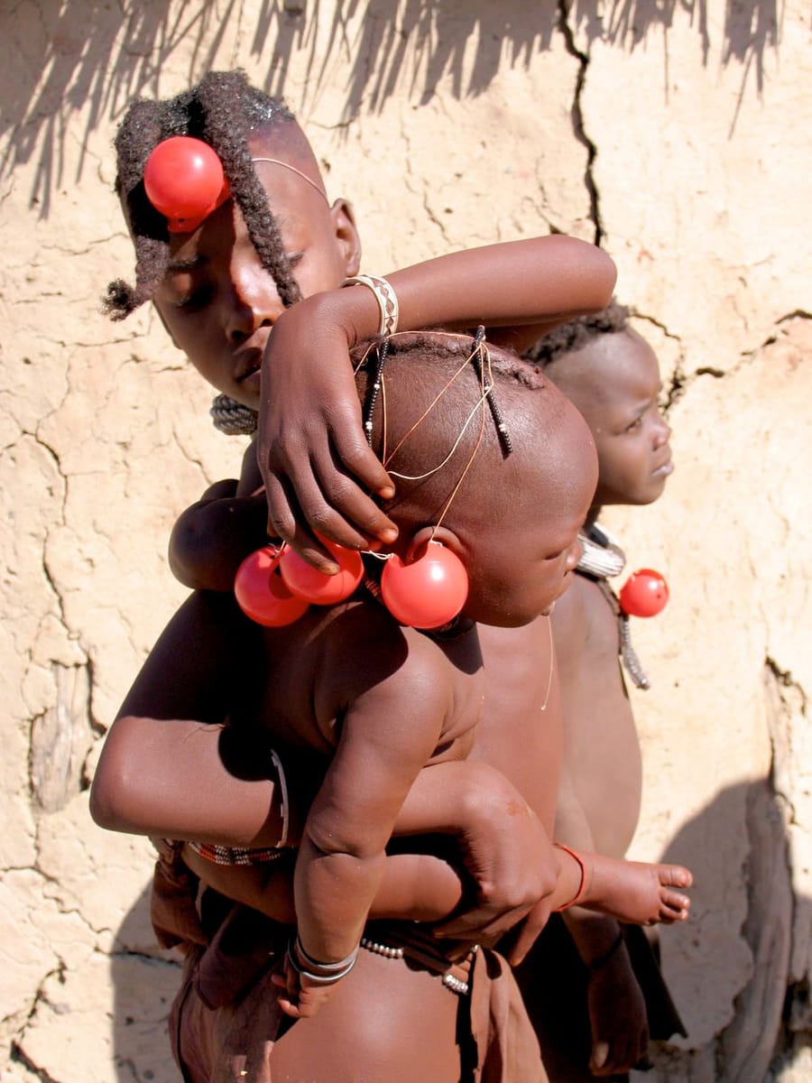 Artwork Title: Himba Children And 5 Red Noses