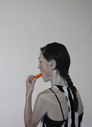 Artwork Title: Girl Holding Carrot