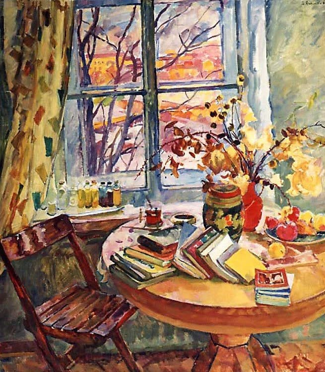 Artwork Title: Books At The Window