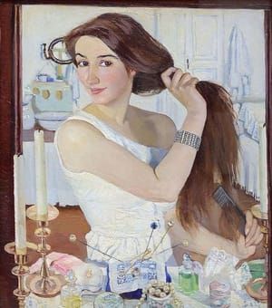Artwork Title: Self Portrait: At the Dressing Table