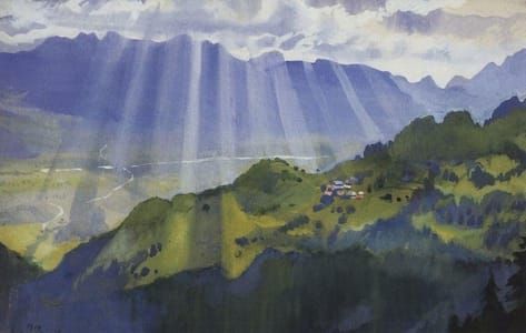 Artwork Title: Mountain Landscape, Switzerland