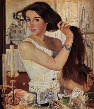 Artwork Title: Self Portrait: At the Dressing Table