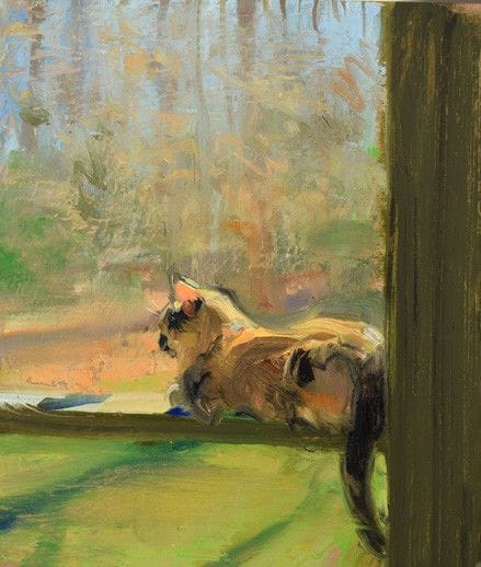 Artwork Title: Cat Screened Porch