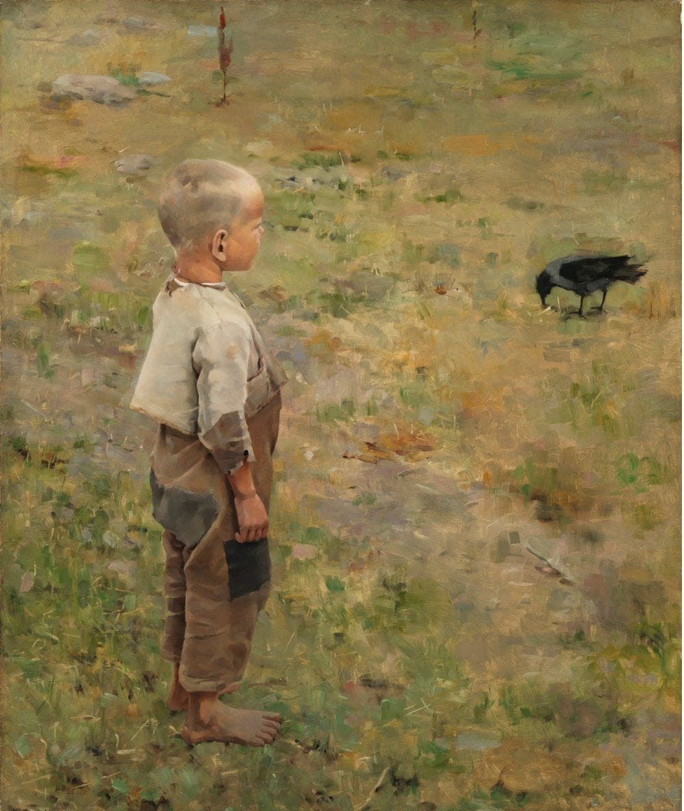 Artwork Title: Boy with a Crow