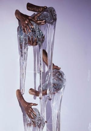 Artwork Title: Bronze And Glass Sculpture