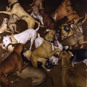 Artwork Title: Dogs Fighting