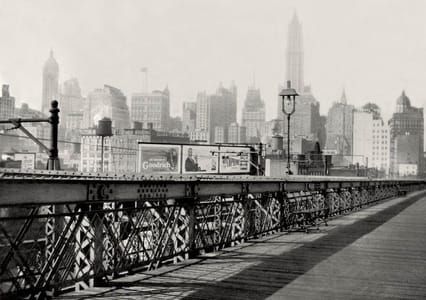 Artwork Title: Manhattan from the Brooklyn Bridge, New York City