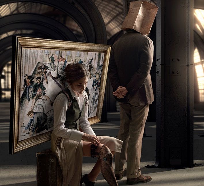 Artwork Title: A Pair Of Gnostics Burdened On A Platform