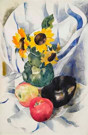 Artwork Title: Fruit and Sunflowers