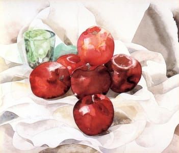 Artwork Title: Still Life: Apples and Green Glass
