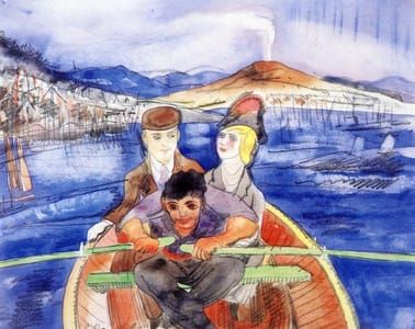 Artwork Title: The Boat Ride from Sorrento, illustration no. 1 for Henry James' The Beast in the Jungle