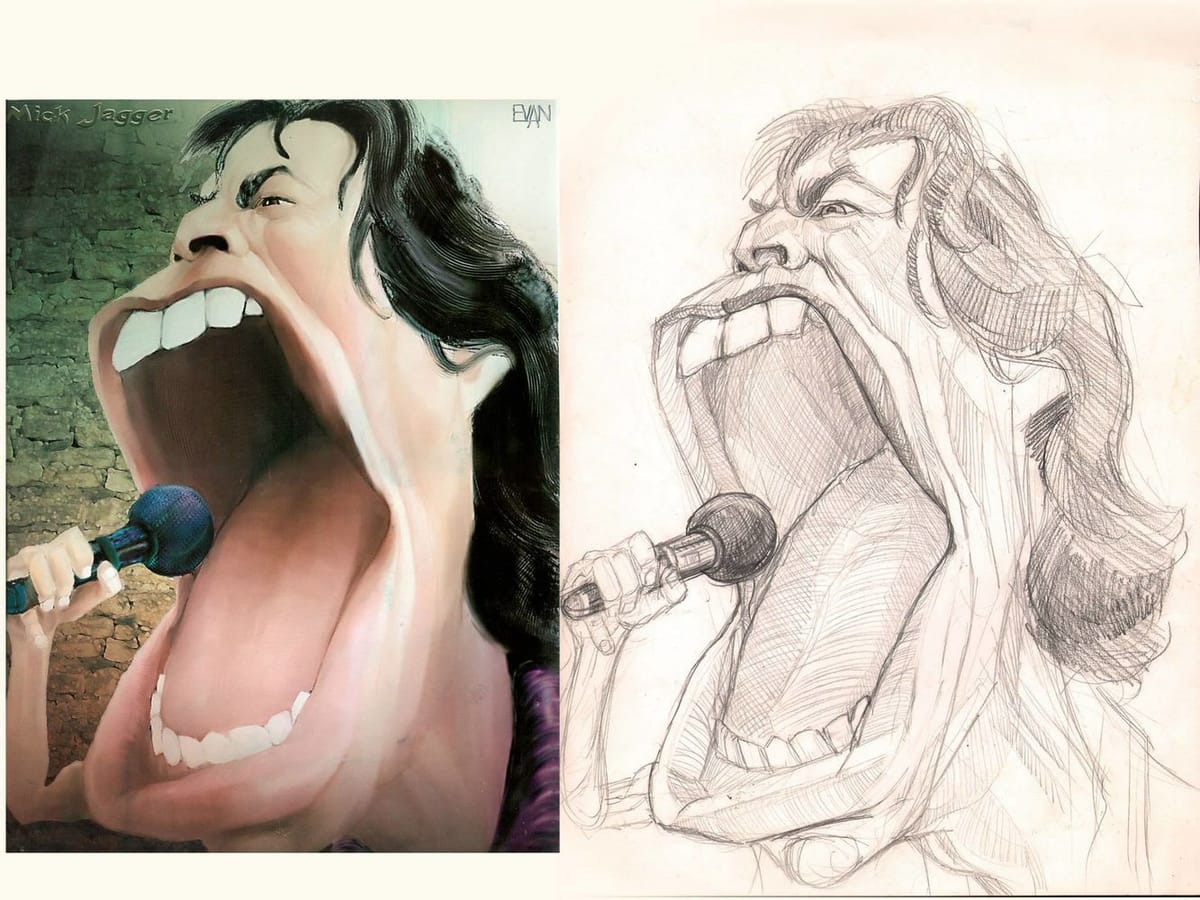 Artwork Title: Caricature Mick Jagger
