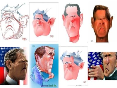 Artwork Title: Caricatures George Bush