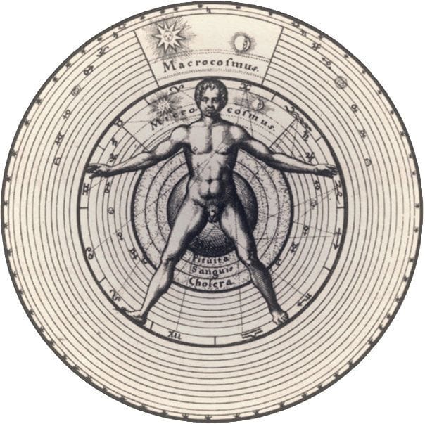 Artwork Title: Illustration of man the microcosm within the universal macrocosm (Vitruvian macrocosm)