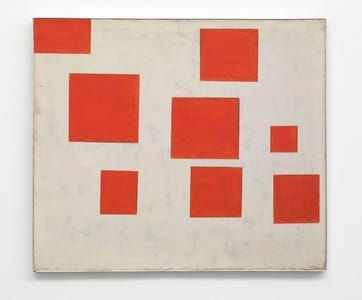 Artwork Title: Composition with 8 Red Rectangles