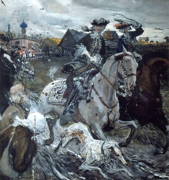 Artwork Title: Peter II and Elizabeth Riding with Hounds