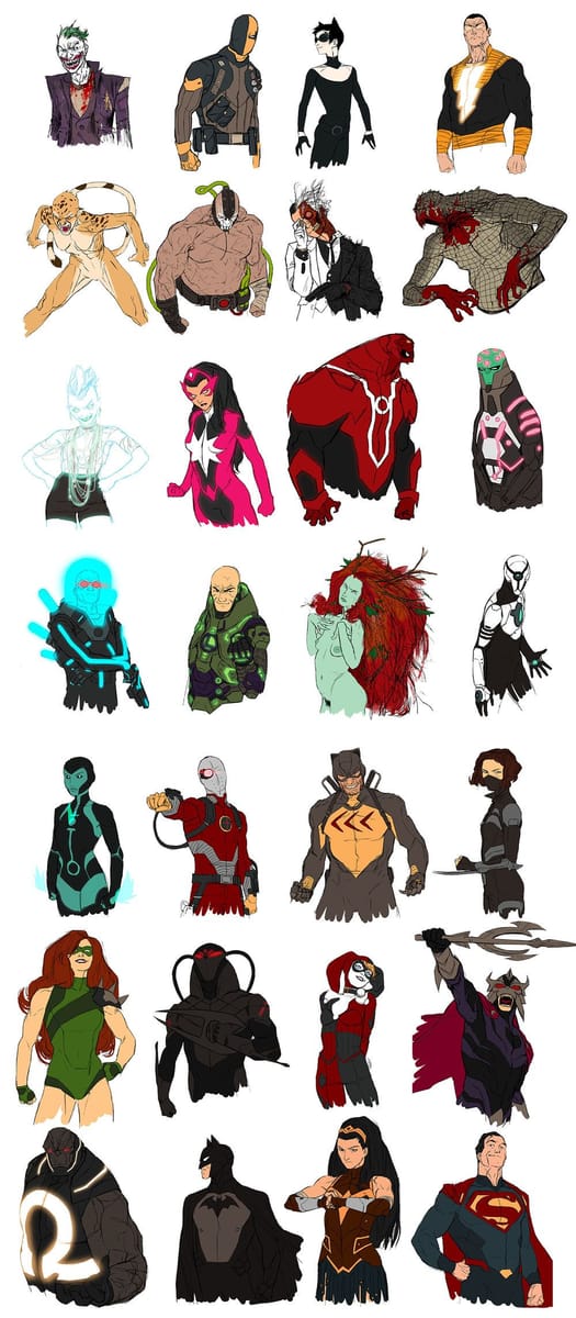 Artwork Title: 28 DC redesigns